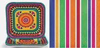 Cinco De Mayo/Fiesta Tableware Party Pack- 16 Plates and 16 Napkins in Fun Fiesta Style!