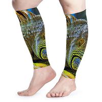 BLongTai Green-Iguana-Reptiles-Nature-Lizard-Wallpaper Calf Compression Sleeve Men Womens Running Leg Sleeve for Shin Splint Muscle Pain Relief (1 Pair)