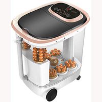 Lzour Foot Spa/Bath Massager Machine with Heater Bubbles, Motorized Shiatsu Roller Massaging Acupuncture Point Adjustable Time Temperature