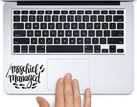 Mischief Managed Footprints Harry Potter Printed Trackpad Clear Vinyl Decal Sticker Compatible with Apple MacBook Pro Air 11" 12" 13" 15" All Years Laptop Trackpad Keyboard (13" Macbook Air)