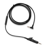 Bingle Replacement Audio Cable Cord Compatible with Bose QuietComfort 15, QuietComfort 2, QC15, QC2 Headphones with Upgraded Inline Mic Remote Control (Black)