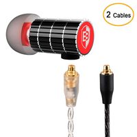 BASN in-Ear Headphones with Silver Plated OFC Cable in-line Microphone Noise Isolating Deep Bass Earphones