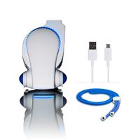 Stroller Fan by Cool On The Go - Bladeless Battery Operated Fan, Personal Fan, Portable Fan, USB Desk Fan | Keep Cool Everywhere (Blue)