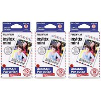 Fujifilm Instax Mini Airmail 30 Film for Fuji 7s 8 25 50s 90 300 Instant Camera, Share SP-1