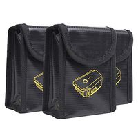 Jishipin Battery Bag Explosion Proof Safe Bag - Safety Guard Fire Protection Battery Storage Bag 3 Pack