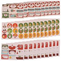 OBANGONG Christmas Writable Sticker Xmas Gift Sealing Decoration Paster Baking Packing Label Wrapping Stickers Christmas Gift Tags Packaging Envelope Seals(30 Sheets,300pcs)
