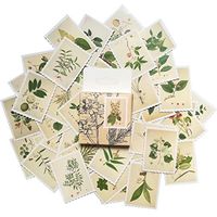 Zdolakids 5 Sets(225 pcs) Vintage Plants Floral Stationery Stickers Baking Gift Packing Scrapbooking Diary Journal Label School Office Supplies