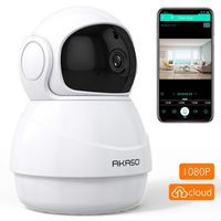 AKASO WiFi Security Camera IP Camera, 1080P HD Wireless Home Surveillance Baby/Pets Monitor with Two-Way Audio,Phone APP Remote Access,Pan/Tilt,Motion Detect,Panoramic Navigation,3D Positioning (P20)