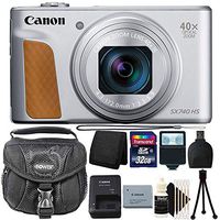 Canon PowerShot SX740 HS 20.3MP 4K Video WiFi Enabled 40X Zoom Point and Shoot Digital Camera with All You Need Starter Bundle