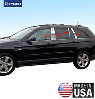 MAXMATE Made in USA! Works with 2004-2008 Chrysler Pacifica 8 PC Stainless Steel Chrome Pillar Post Trim