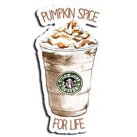 Pumpkin Spice for Life Sticker Autumn Stickers Waterbottle Sticker Tumblr Stickers Laptop Stickers Vinyl Stickers