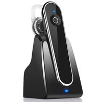 BTSShop In-ear Car Earphone E5 Wireless Stereo Bluetooth 4.1 Car Driver Handsfree Earphones with Microphone Business Auto Car Kit Headset (Black)