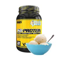 Man Sports Iso Protein. Vanilla Ice Cream Flavored Gluten Free Whey Protein Powder for Muscle Growth and Repair (30 Servings)