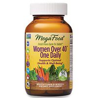 MegaFood, Women Over 40 One Daily, Daily Multivitamin and Mineral Dietary Supplement with Vitamins C, D, Folate, Biotin and Iron, Non-GMO, Vegetarian, 90 Tablets (90 Servings) (FFP)