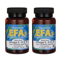 Swanson 100% Pure Omega-3-6 & -9 700 Milligrams 30 Capsules (2 Pack)