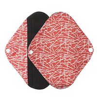 TONSEE Reusable Sanitary Pads for Women, Washable Menstrual Pad (S: 17.5 * 21cm, Hot Pink)