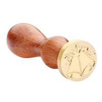Diamondo Antique Wood Handle Metal Christmas Sealing Wax Stamps Invitations Decor (2