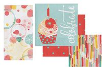 Celebration Napkins Set - Bundle Includes Guest Napkins/Towels, Lunch Napkins, and Beverage Napkins in Celebrate Designs by Elise