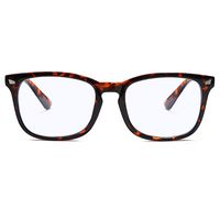 GUVIVI Blue Light Blocking Glasses Square Nerd Eyeglasses Frame Anti Blue Ray Men Women Computer Game Glasses Transparent Lens (Dark Leopard)