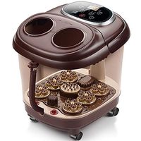 Massage Gun, Electric Foot Massager, Infrared Sterilization Neck Massager for    Home Water Foot Bath Machine (Color : Brown, Plug Type : Free Adapter)