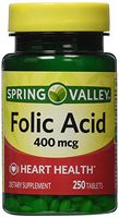 Spring Valley - Folic Acid 400 mcg, 250 Tablets