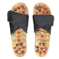 Zyyini Massage Slippers, Agate Stone Finger Slippers Foot Acupuncture Massage Slippers for Men and Women (41)