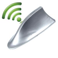 GXOK Universal Shark Fin Roof Antenna Aerial FM/AM Radio Signal Decoration for Car (Gray)