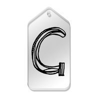 Azeeda 10 x 'Captial G' 66mm x 34mm Clear Tags (TG00029253)