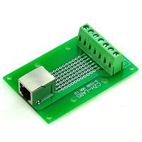 Electronics-Salon RJ11/RJ12 6P6C Right Angle Jack Breakout Board, Terminal Block Connector.