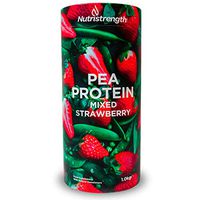 Vegan Protein Powder by Nutristrength | Pea Protein Isolate with Naturally Enhanced Flavour | Soy & Lactose (Dairy) Free | 100% Plant Based Lean & Low Fat Nutritional Powder- Mixed Strawberry 2lb