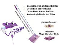 New WonderWedgie Microfiber Cleaning System, 3 Cloths, Telescoping Pole, Storage Organizer Dust, Sweeps, Mops