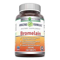 Amazing Nutrition Bromelain Proteolytic Digestive Enzymes Supplements, 500 mg, (240 Tablets)