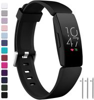 Ouwegaga Compatible with Fitbit Inspire HR Bands Women Men and Fitbit Ace 2 Bands for Kids Small Black