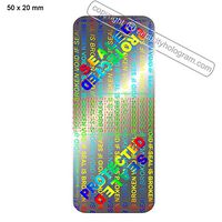 60 Voidable 3D Stickers, Protective Security Holograms "Seal and Protect" Tamper Evident 2" x 0.79" (50 x 20 mm)