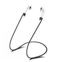 JonerytimeSoft Silicone for iPhone 7 & 7 Plus AirPods Strap Sports Wire Anti Lost Rope (Black)