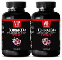 Anti Aging Natural Supplements - ECHINACEA and GOLDENSEAL Root Extract 300MG - Immune Alert - 2 Bottles (120 Capsules)