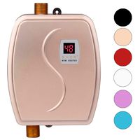 Mini Instant Water Heater Electric Under Sink, 110V 3000W Hot Water Heater With LCD Digital Display For Hand/Face/Bowl Washing Kitchen, Version 01- Gold