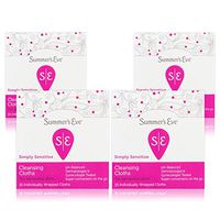 Summer's Eve Cleansing Cloth Simply Sensitive, 16 Count (Pack of 4)