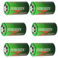 6pcs Evergreen CR-2 3V Photo Lithium Battery Replaces K-CR2 PRCR2-1 PRCR2-2