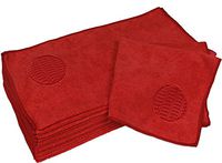 CleanAide Microfiber Spot Cleaning Towel 16 X 16 in - 12 Pack Red