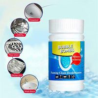 RICH-Po Powerful Fast Foaming Agent Cleaner, Household Toilet Cleaners Deodorizes and Unclogs Smelly Garbage Disposals, for Toilet Washing Machine Water Sink Floor Tile Bathroom (A)