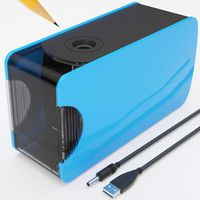 Teefortek Electric Pencil Sharpener, Portable & Durable Colored Pencil Sharpener; Flexible Battery & USB Powered, Auto & Quick Sharpening, Perfect for School, Classroom, Artist, Students