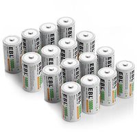 EBL D Battery Cells 10000mAh Rechargeable Batteries 16 Packs