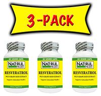 Natrul Health Resveratrol 100mg 60 Capsules 3 Pack