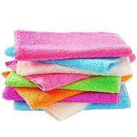 Bamboo Microfiber Dish Cloths, Dual Layer Thicken Cleaning Towel Cloth Water Absorption Ultra-Thick Cleaning Cloth-B 18x23cm(7x9inch)