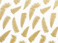 5ct Golden Palm Fern"Fronds" on White Tissue Paper for Gift Wrapping 20"x30" Sheets nfLG -957