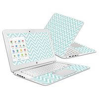 Mightyskins Skin Compatible with Hp Chromebook 14 (2014) - Aqua Chevron | Protective, Durable, and Unique Vinyl Decal Wrap Cover | Easy to Apply, Remove, and Change Styles | Made in The USA