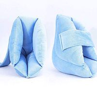Foot Pillow Heel Cushion Protectors - Pressure Sore and Heel Ulcer Relief - Breathable High Elasticity Sponge Filling,Light Blue- 1 Pair