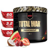 Redcon1 - Total War - Preworkout - All New (15 Servings) Boost Energy, Increased Lasting Endurance, Citrulline Malate, Beta-Alanine, Keto Friendly, (Tigers Blood)