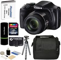 Canon PowerShot SX540 HS 20.3MP Super 50x Optical Zoom is 1080p HD Video Wi-Fi CMOS Digital Camera + Case + Spare Battery + Tripod + 32GB Deluxe Accessories Bundle
